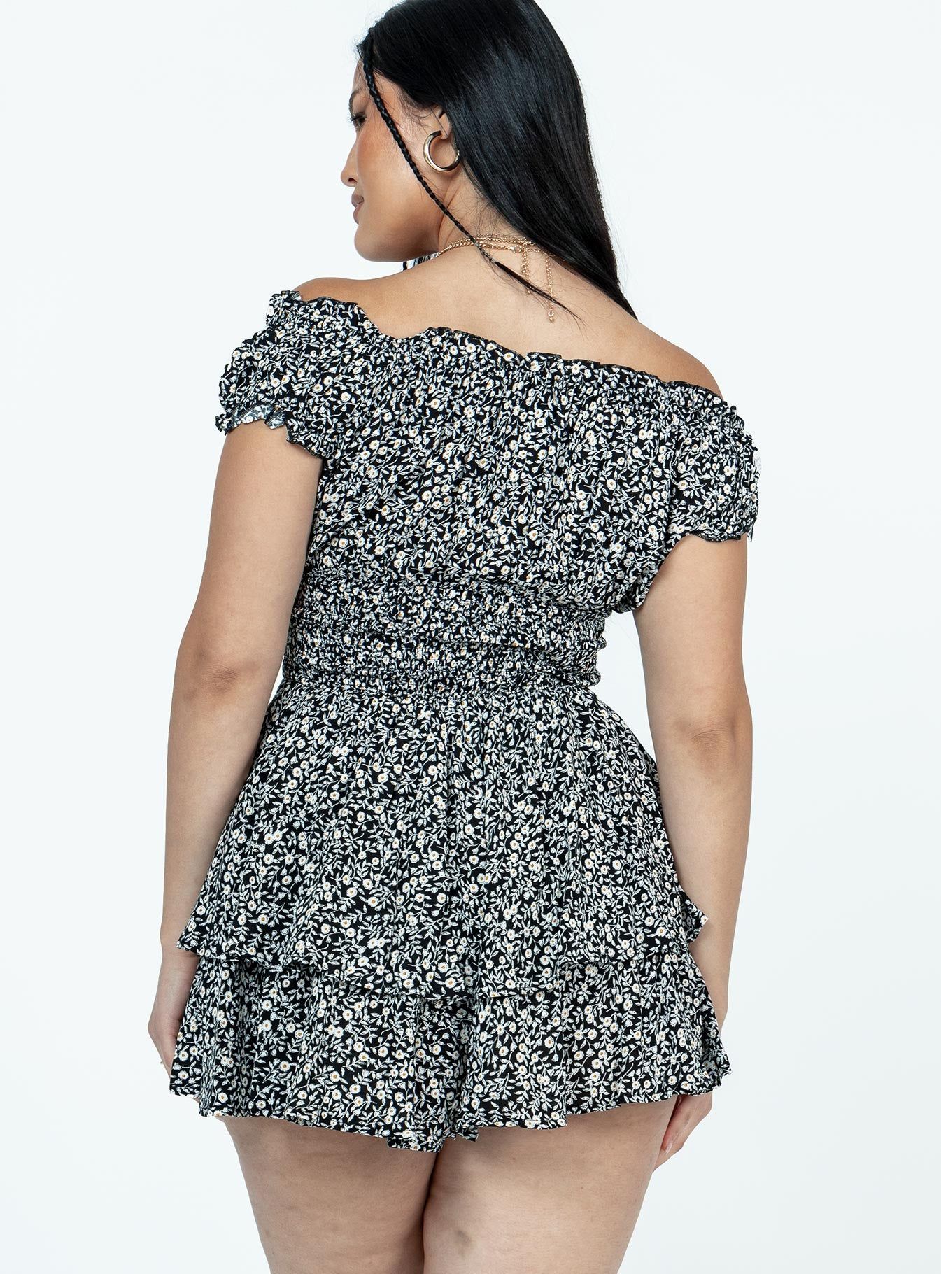 The Love Galore Romper Floral Black sold by Princess Polly product image thumbnail 5