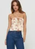 Eithanale Strapless Top Cream / Floral sold by Princess Polly