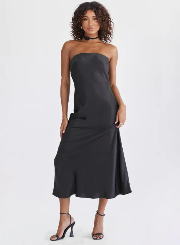 Haley Maxi Dress Black sold by Princess Polly