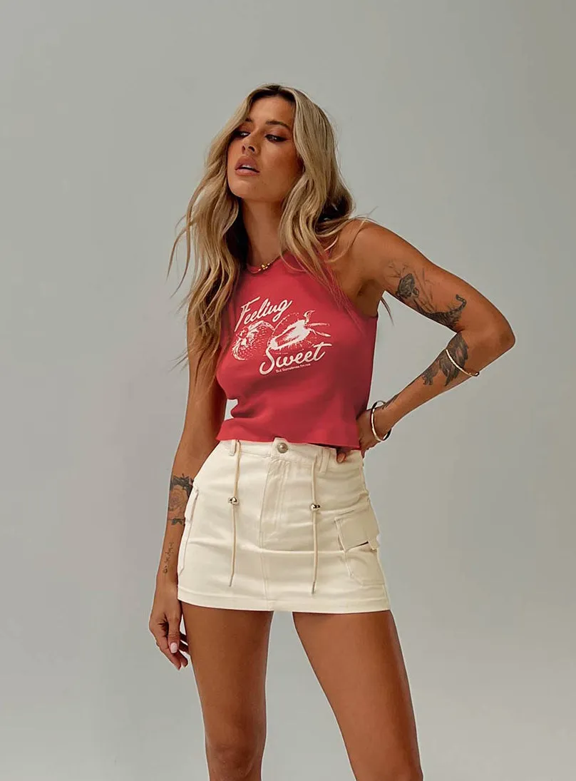 Berries N Sweets Tank Red sold by Princess Polly