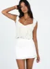 Selby Mini Skirt White Tall sold by Princess Polly