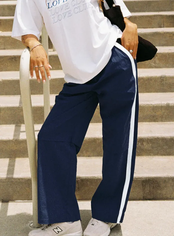 Cayman Pants Deep Navy / White sold by Princess Polly