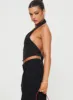 Je Suis Halter Top Onyx sold by Princess Polly