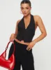 Je Suis Halter Top Onyx sold by Princess Polly