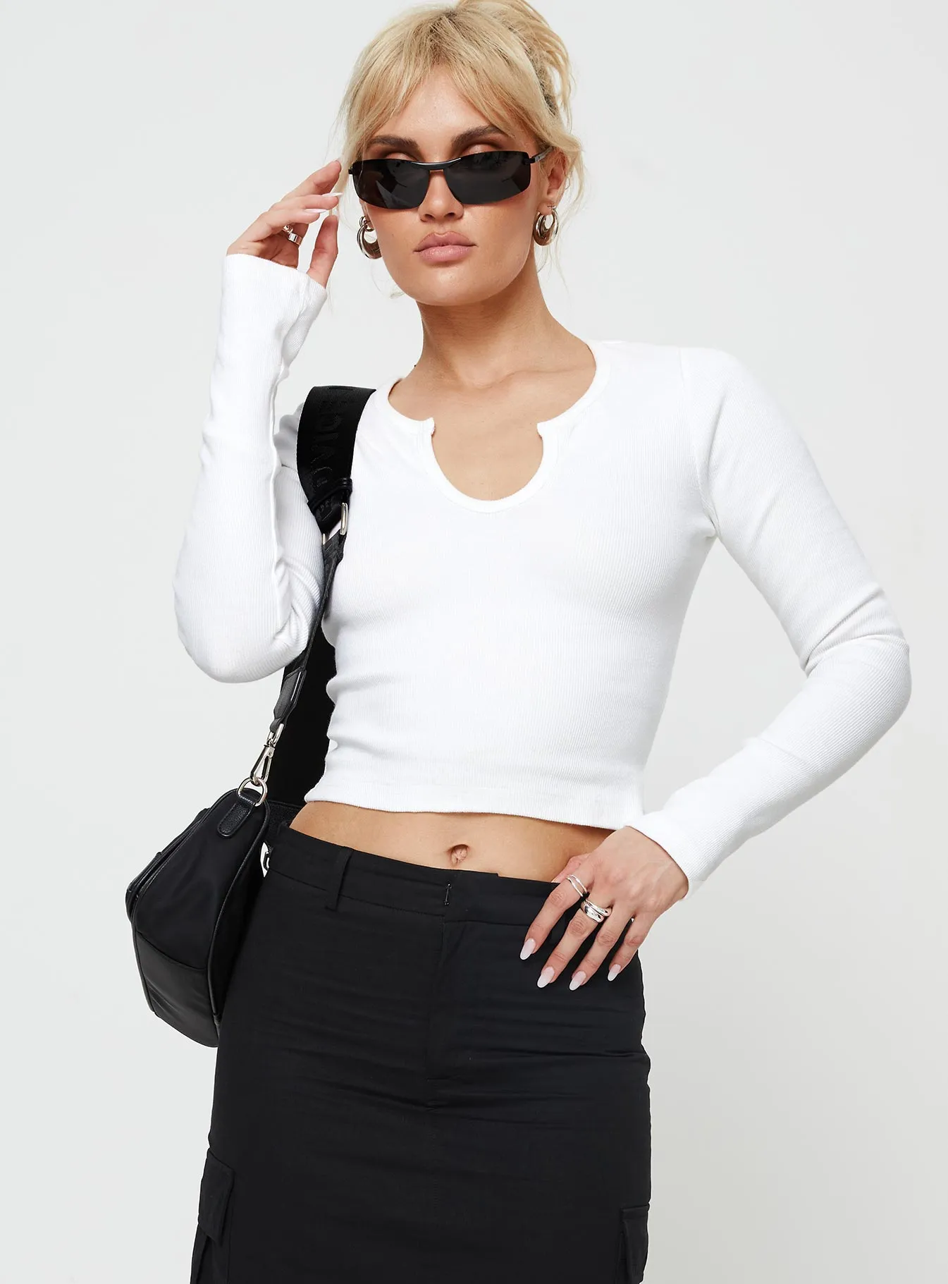 Morelle Long Sleeve Top White sold by Princess Polly product image thumbnail 2