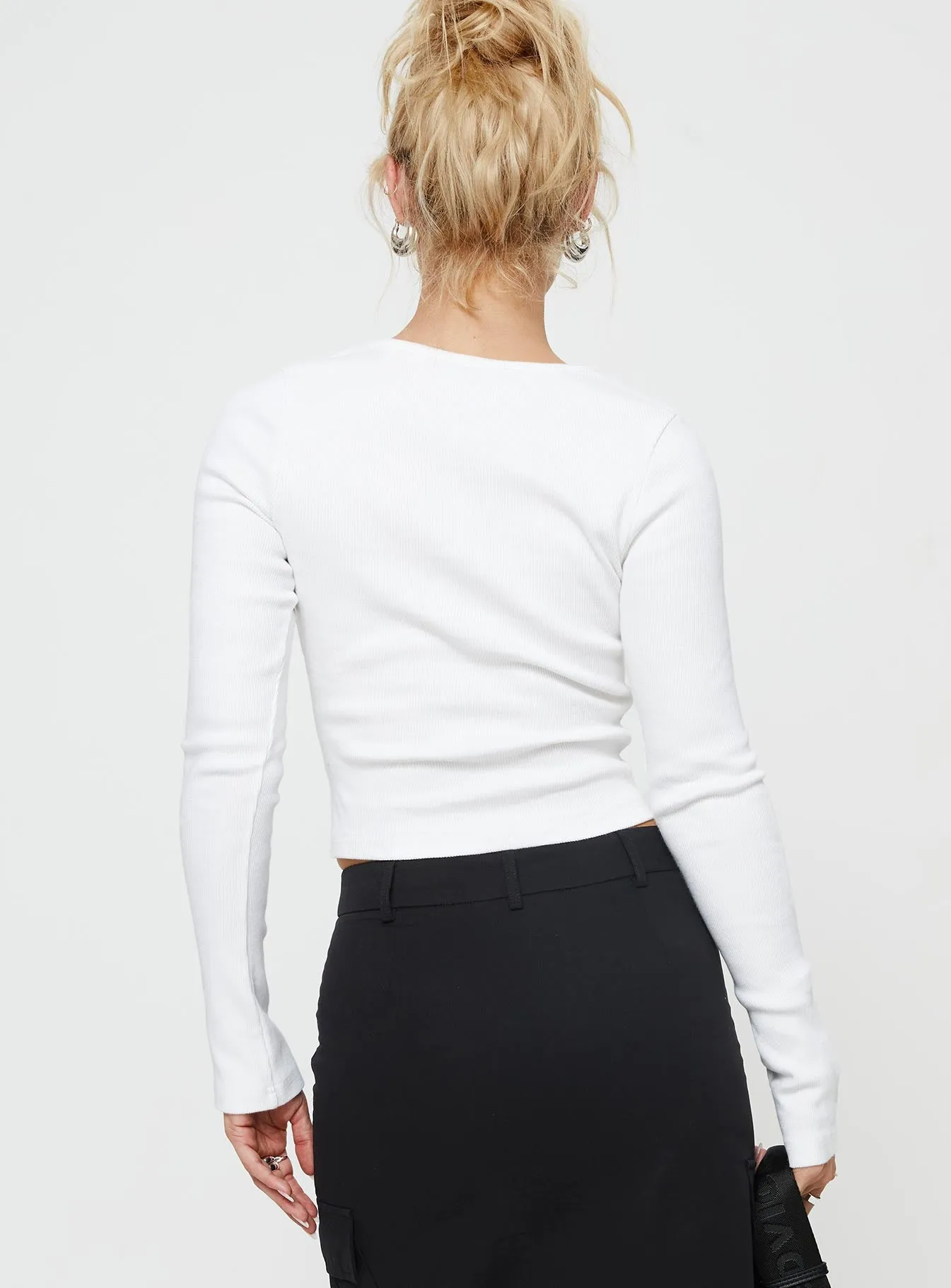 Morelle Long Sleeve Top White sold by Princess Polly product image thumbnail 5