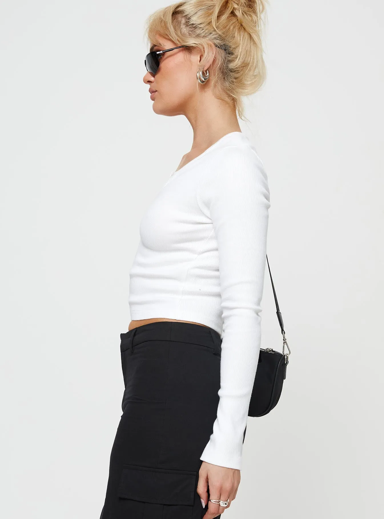 Morelle Long Sleeve Top White sold by Princess Polly product image thumbnail 4