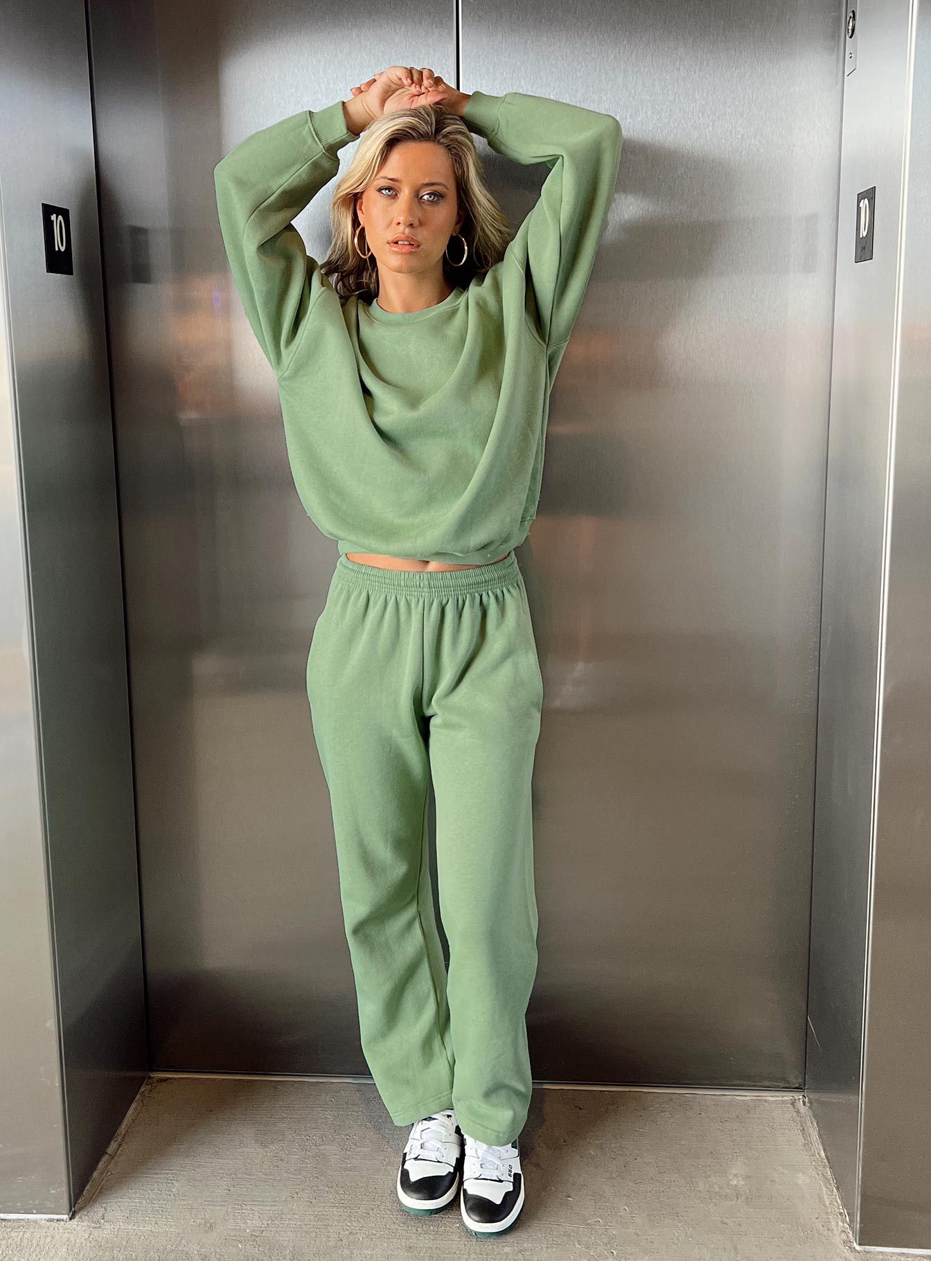 Arya Straight Leg Track Pants Green sold by Princess Polly