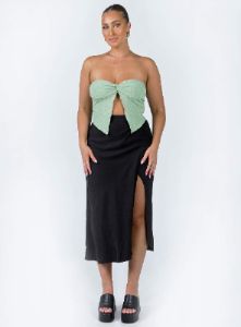 Mabel Midi Skirt Black sold by Princess Polly
