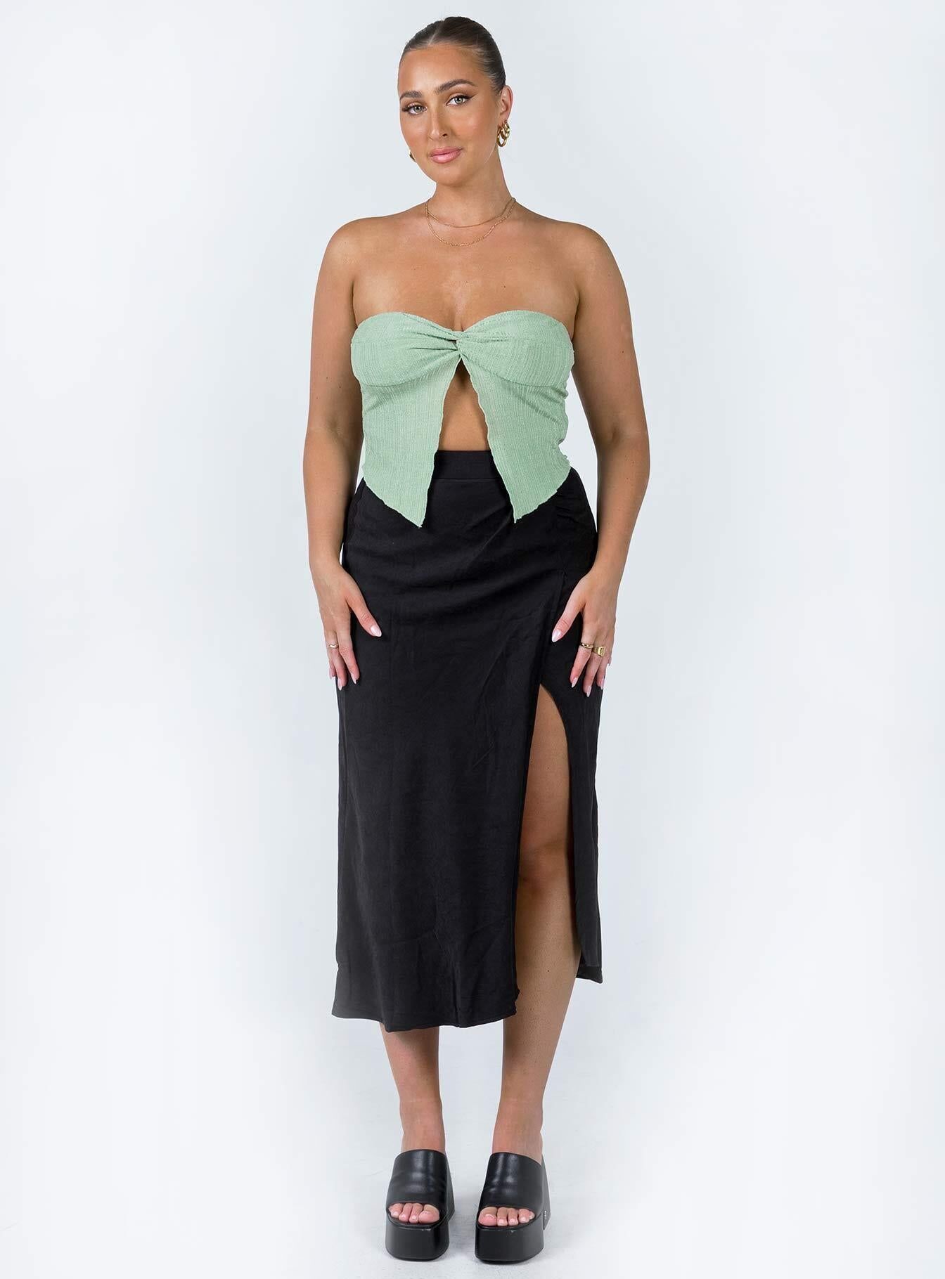 Mabel Midi Skirt Black sold by Princess Polly product image thumbnail 3