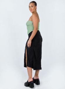 Mabel Midi Skirt Black sold by Princess Polly