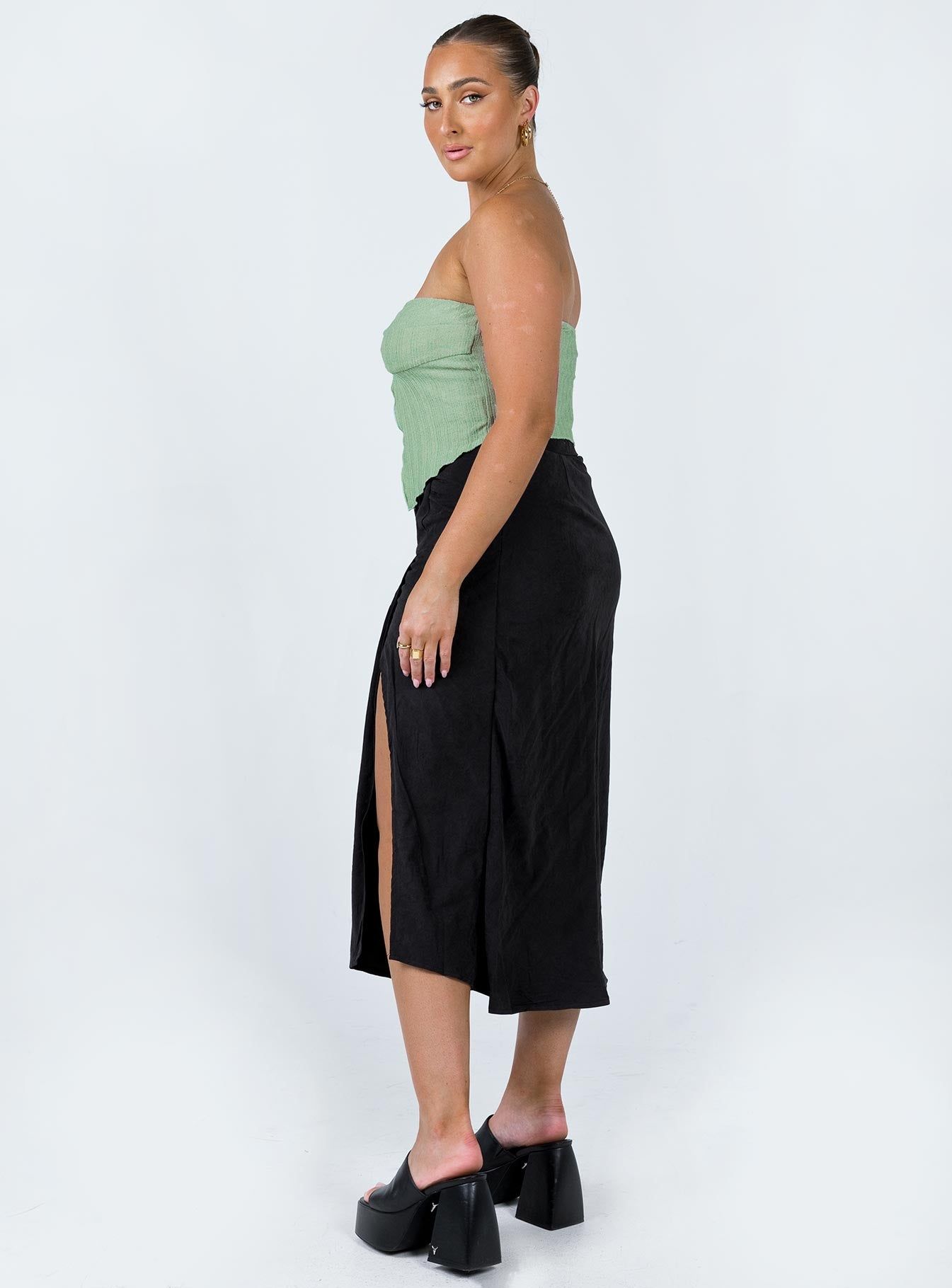 Mabel Midi Skirt Black sold by Princess Polly product image thumbnail 4