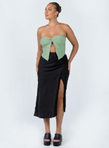 Mabel Midi Skirt Black sold by Princess Polly