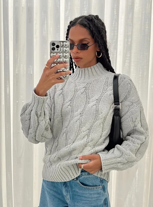 Jendi Sweater Grey sold by Princess Polly