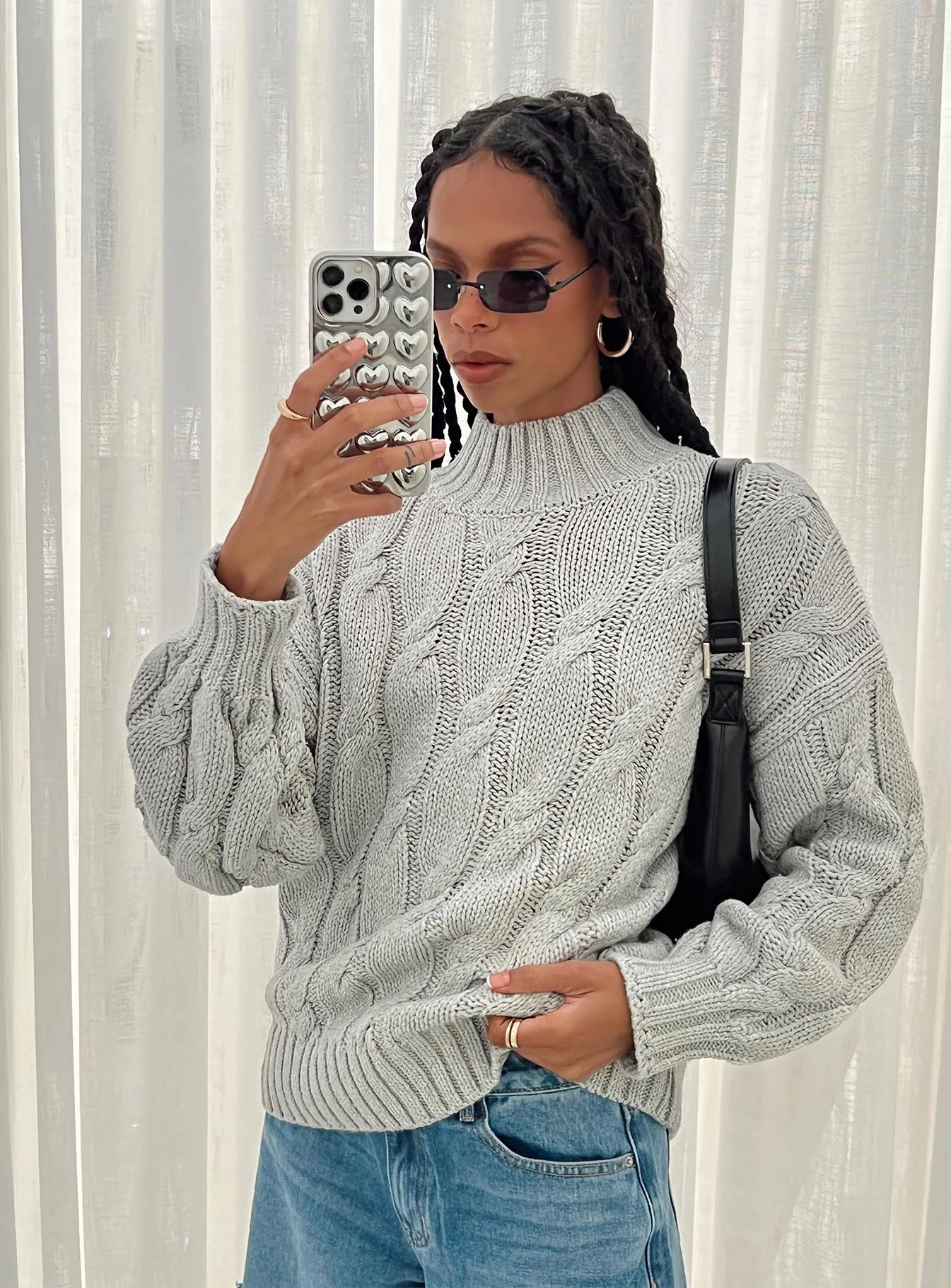 Jendi Sweater Grey sold by Princess Polly