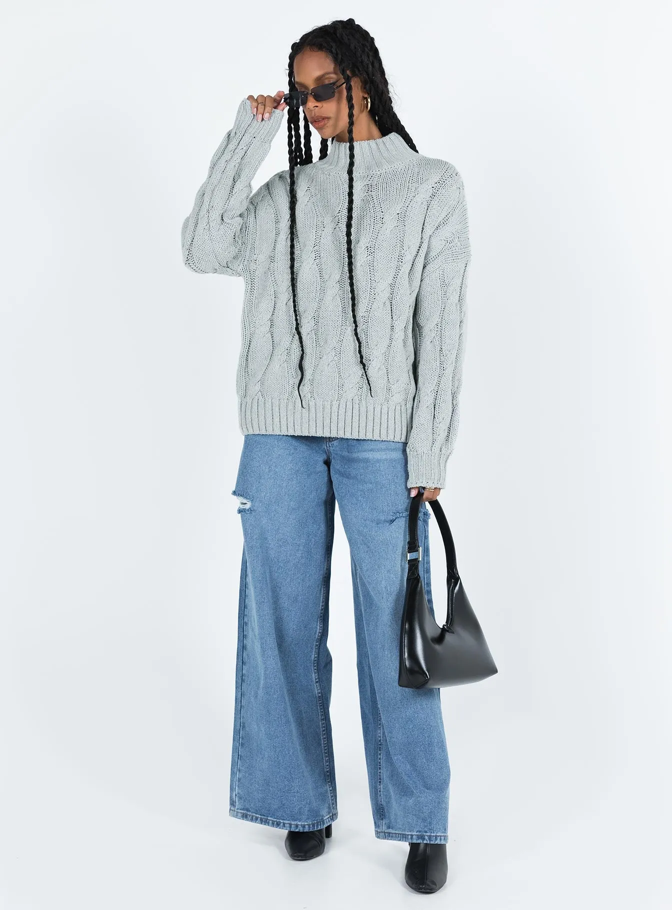 Jendi Sweater Grey sold by Princess Polly product image thumbnail 3