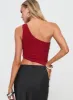 Toomba One Shoulder Top Blurred Lace Red sold by Princess Polly