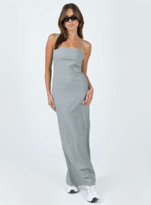Lania Midi Dress Grey sold by Princess Polly