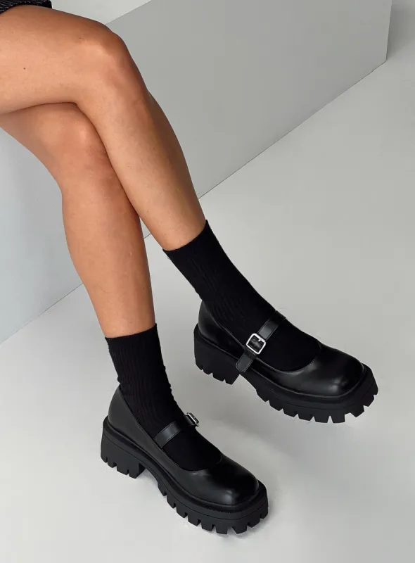 Reed Flats Matte Black sold by Princess Polly