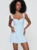 Landon Mini Dress Blue Floral sold by Princess Polly