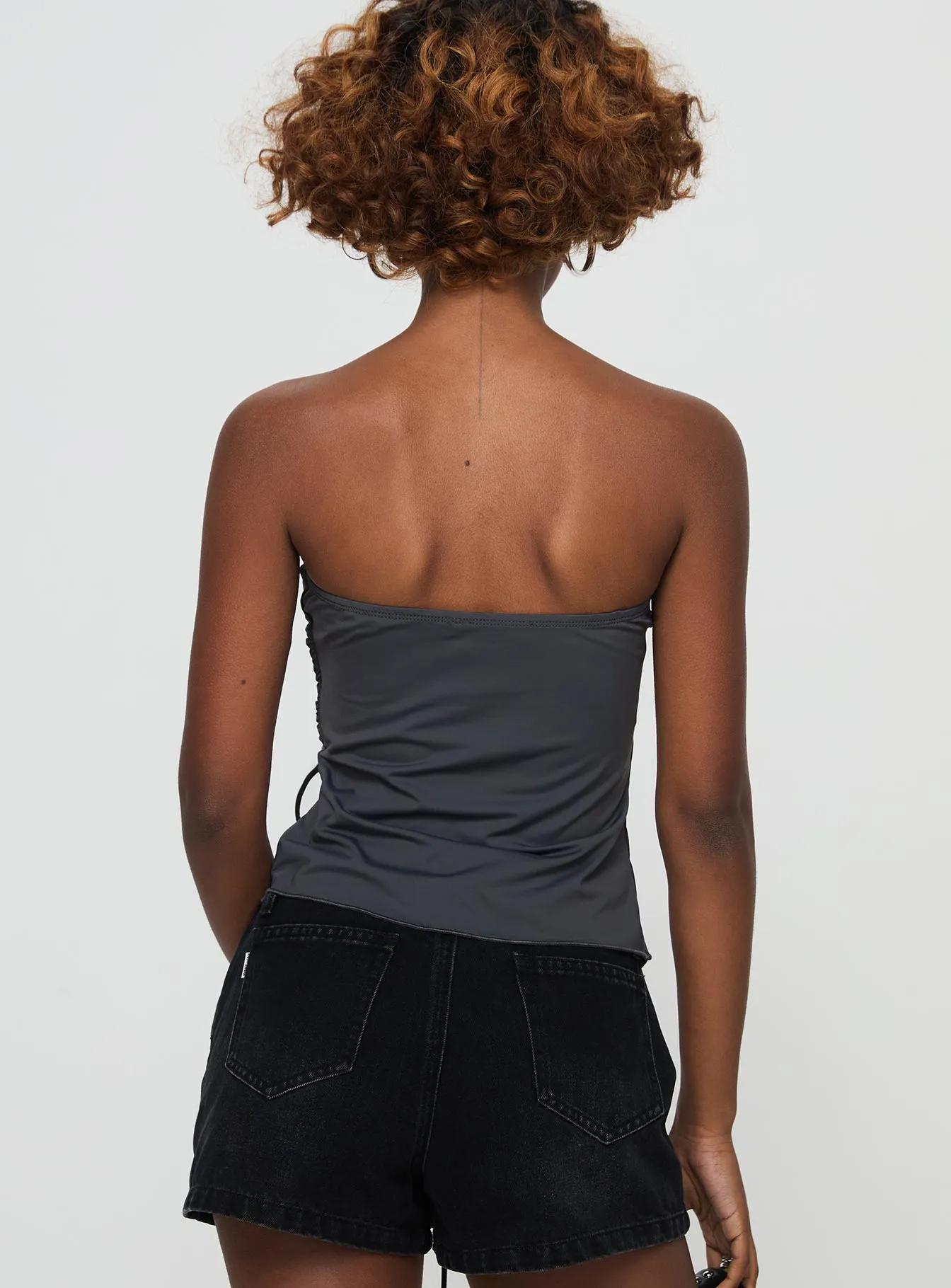 Dessy Strapless Top Slate sold by Princess Polly product image thumbnail 5