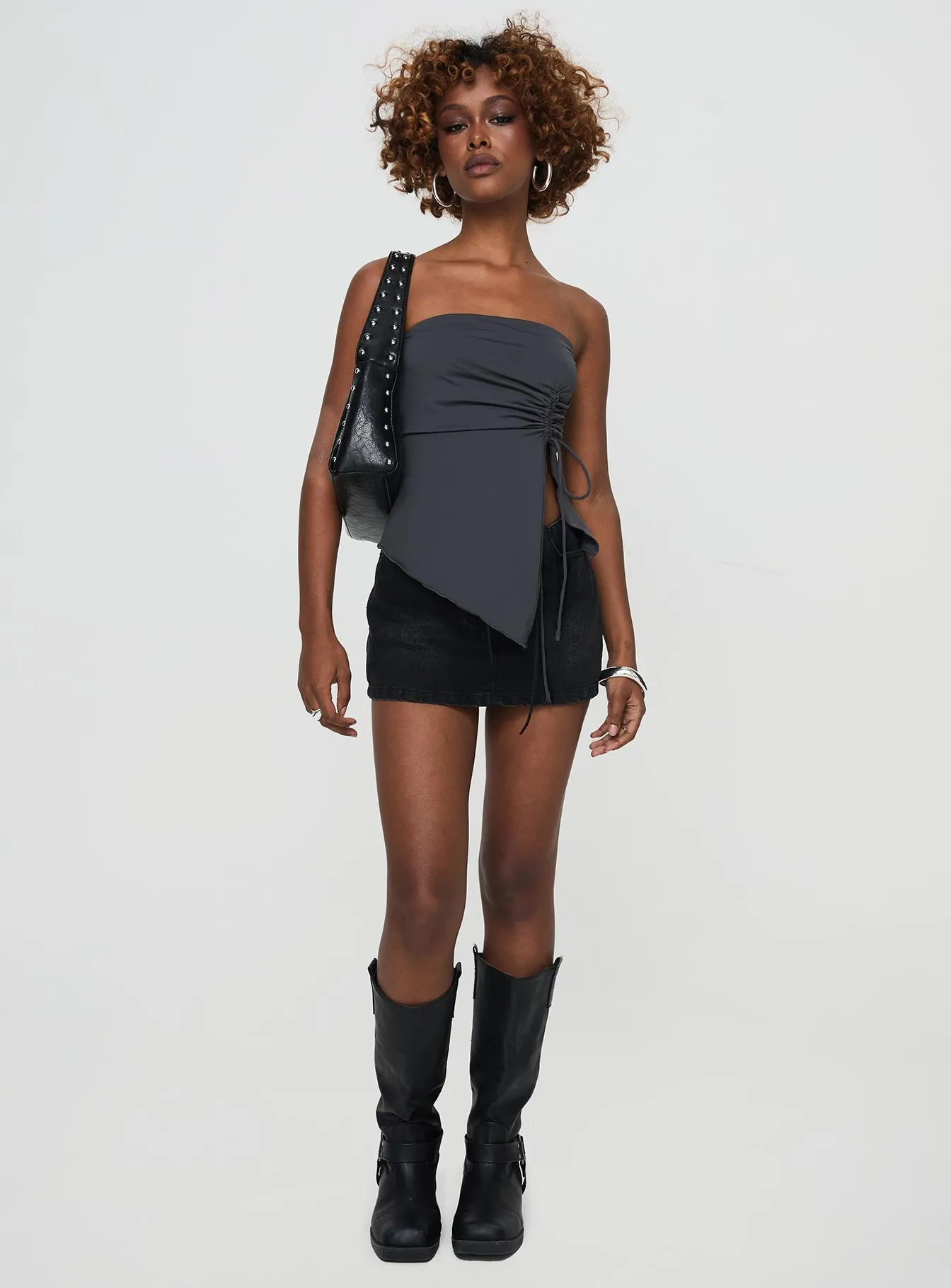 Dessy Strapless Top Slate sold by Princess Polly product image thumbnail 3