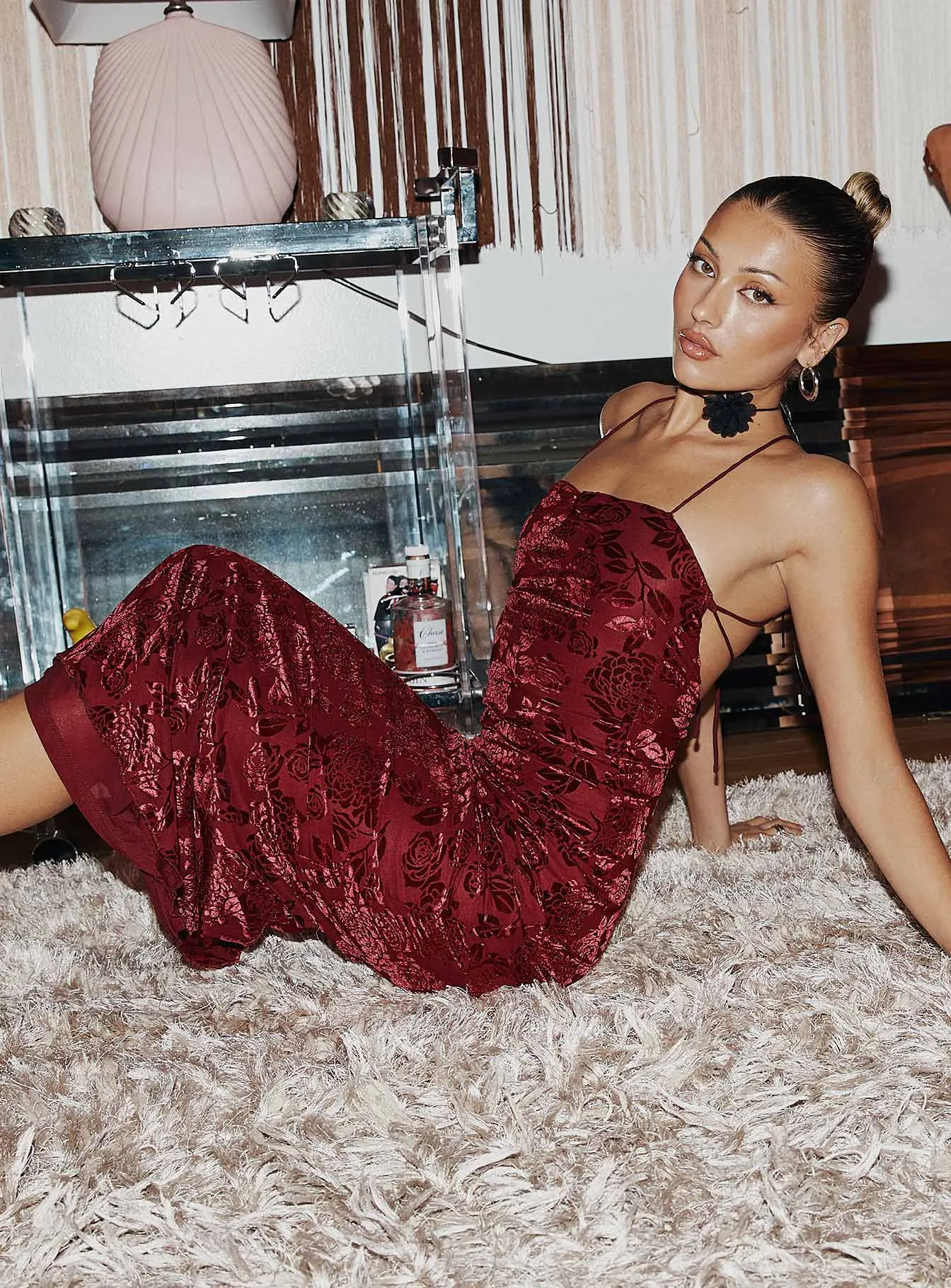 Zotta Maxi Dress Burgundy sold by Princess Polly product image thumbnail 3