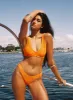 A Kiss Bikini Top Orange sold by Princess Polly