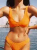 A Kiss Bikini Top Orange sold by Princess Polly