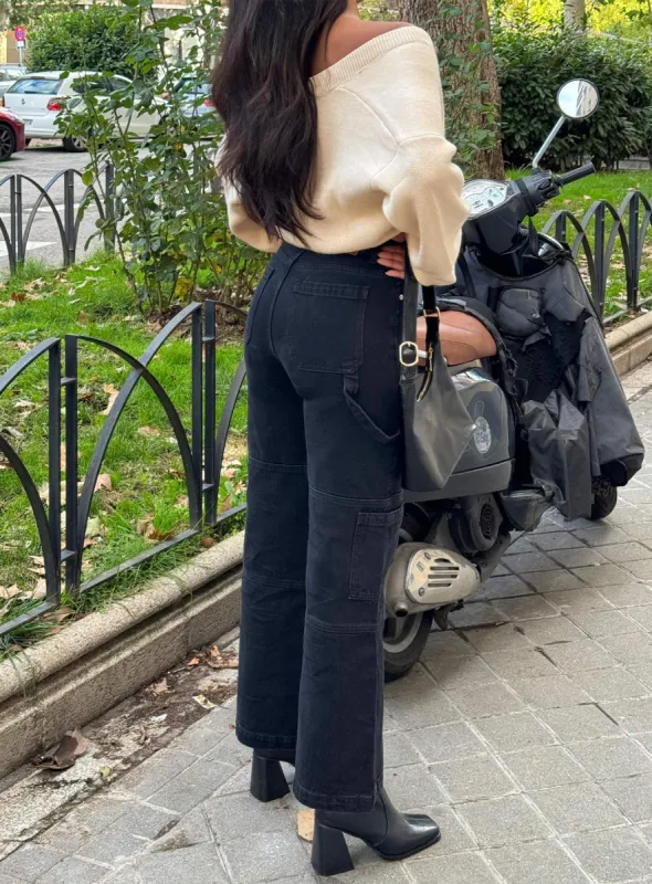 Thomson Cargo Jeans Black sold by Princess Polly