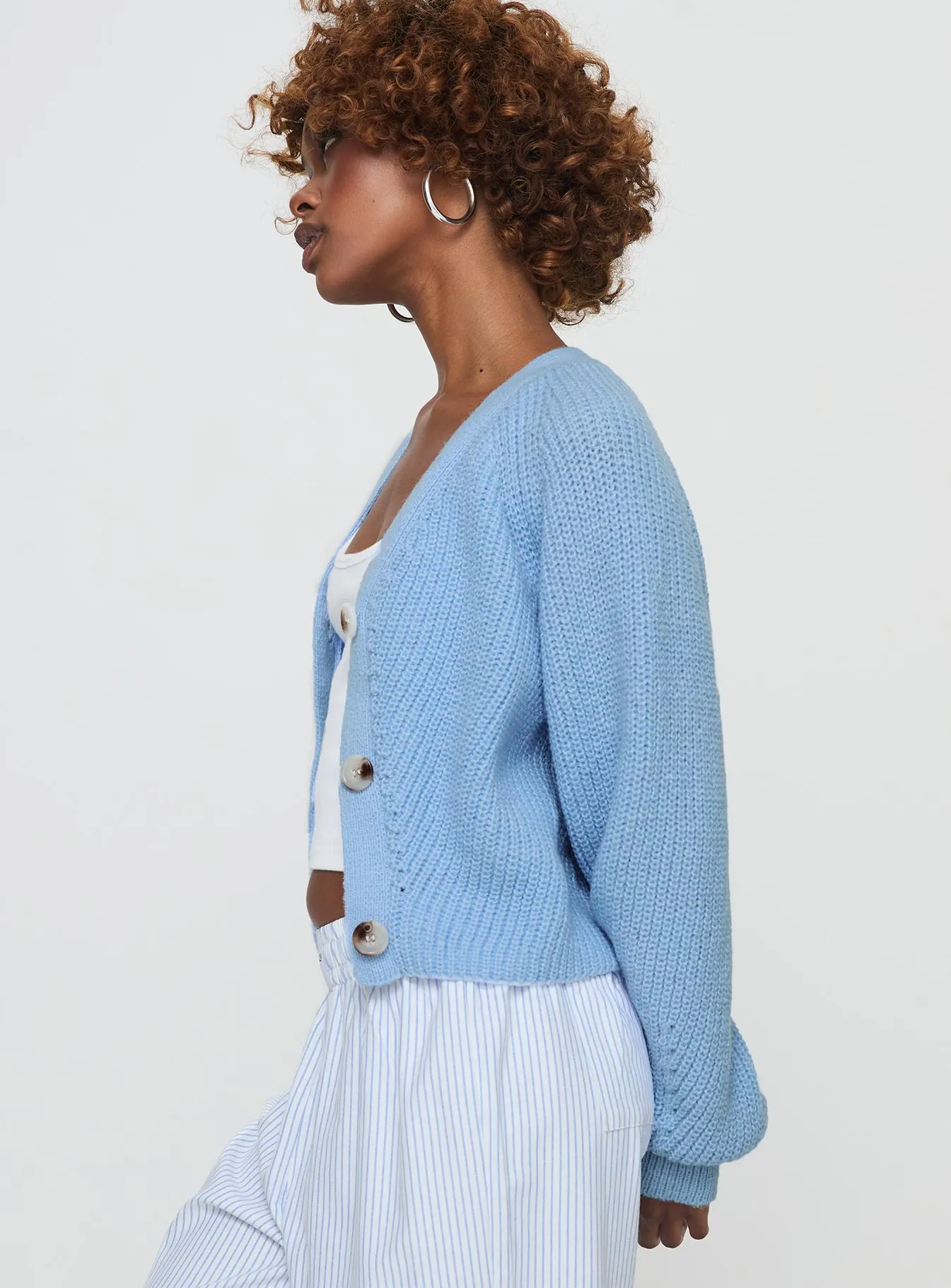 Leskie Cardigan Pale Blue sold by Princess Polly product image thumbnail 4