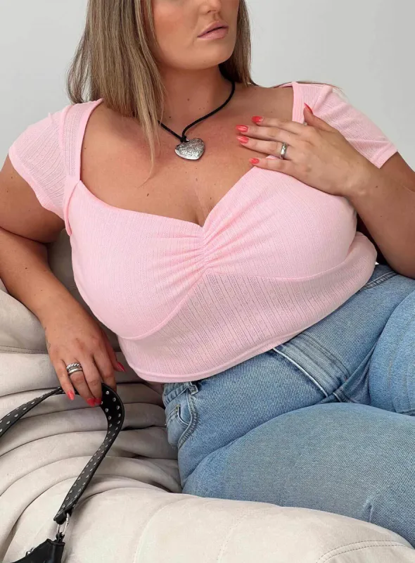 Kimura Top Pink Curve sold by Princess Polly