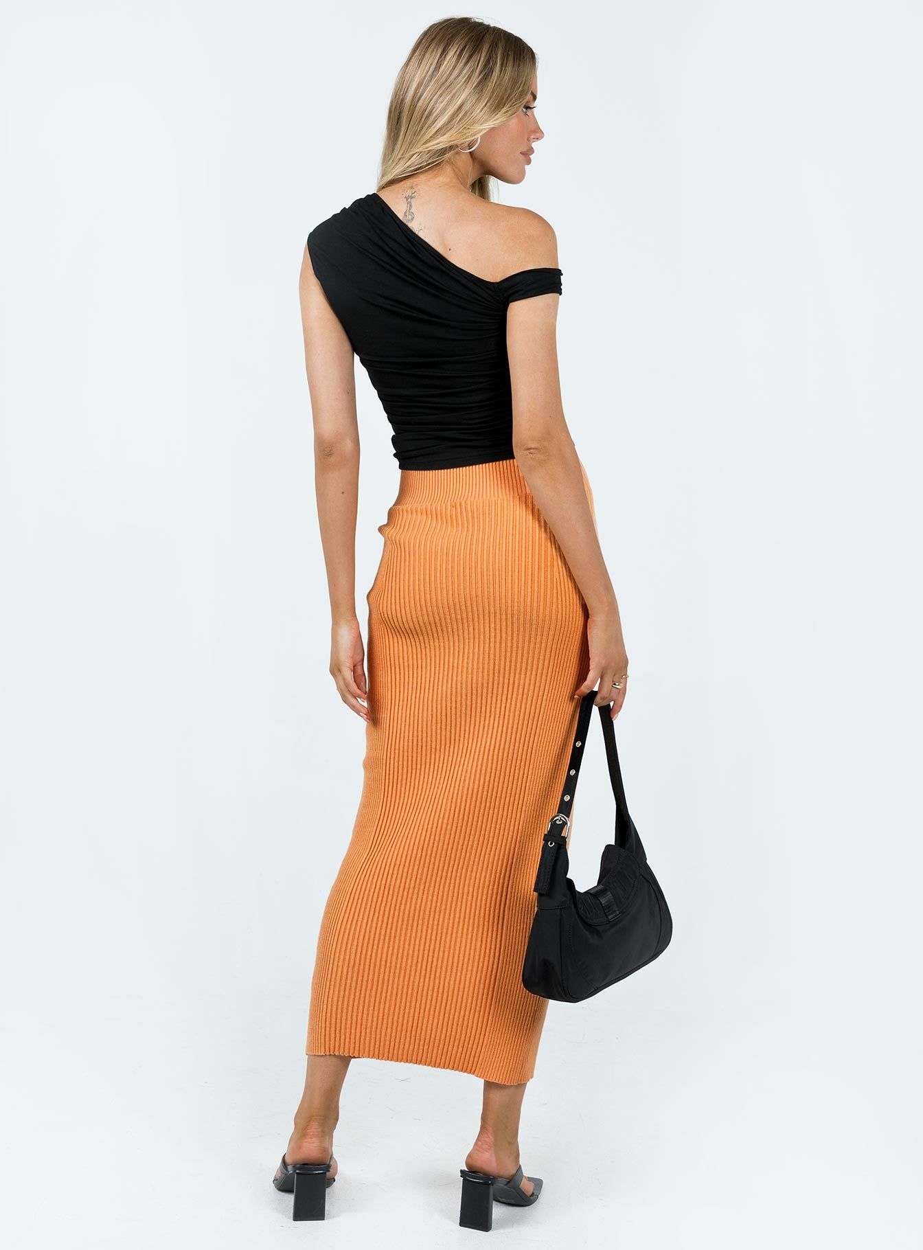 Regent Low Rise Maxi Skirt Orange sold by Princess Polly product image thumbnail 4