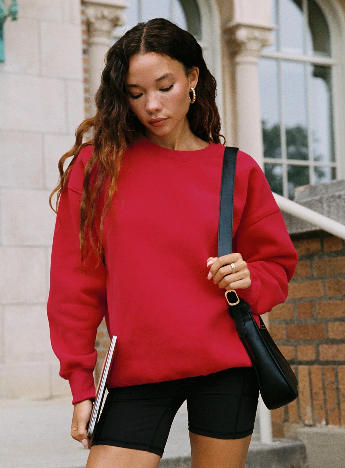 Dream Fleece Classic Crewneck Sweatshirt Red sold by Princess Polly product image thumbnail 3