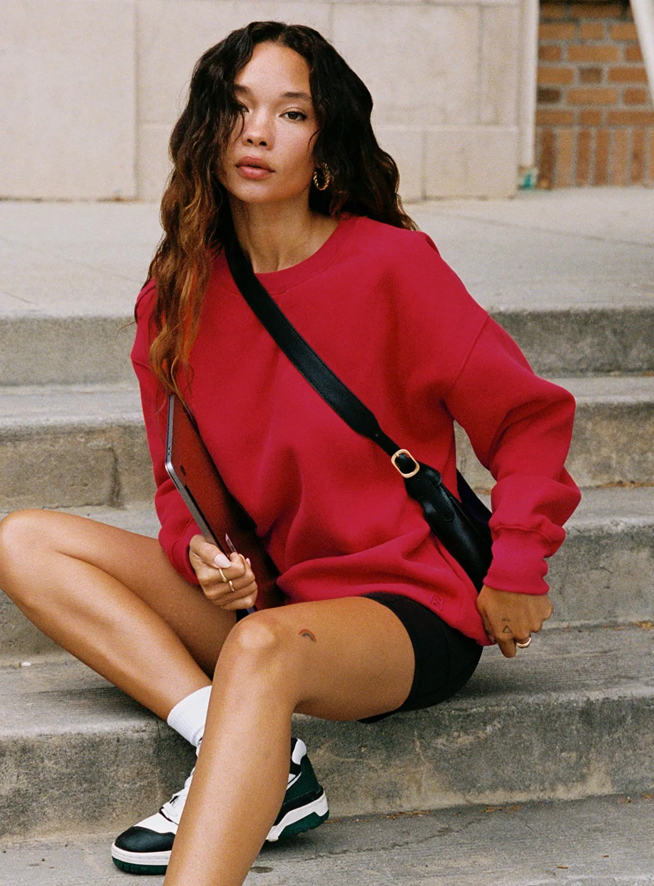 Dream Fleece Classic Crewneck Sweatshirt Red sold by Princess Polly