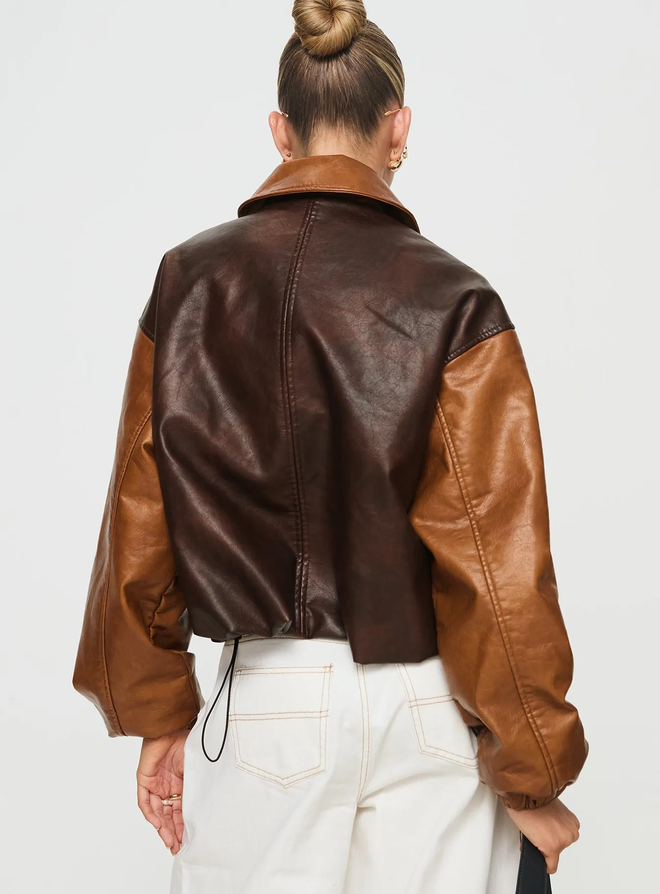Nirvana Bomber Jacket Chocolate sold by Princess Polly product image thumbnail 5