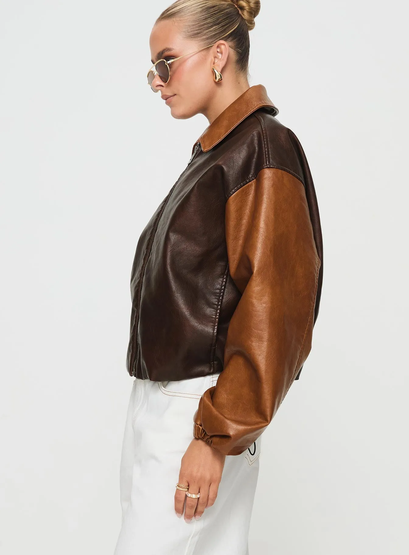 Nirvana Bomber Jacket Chocolate sold by Princess Polly product image thumbnail 4