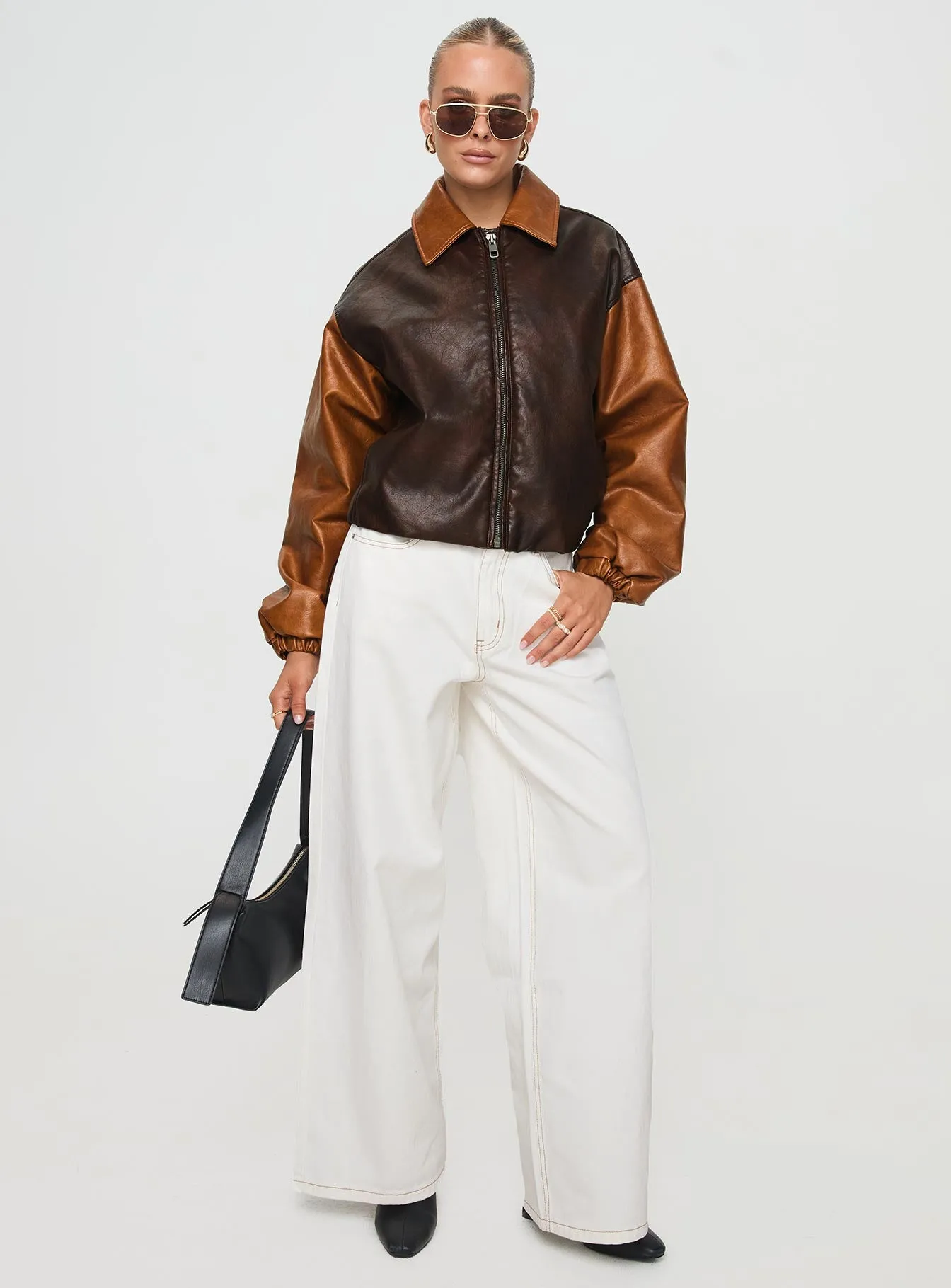 Nirvana Bomber Jacket Chocolate sold by Princess Polly product image thumbnail 3