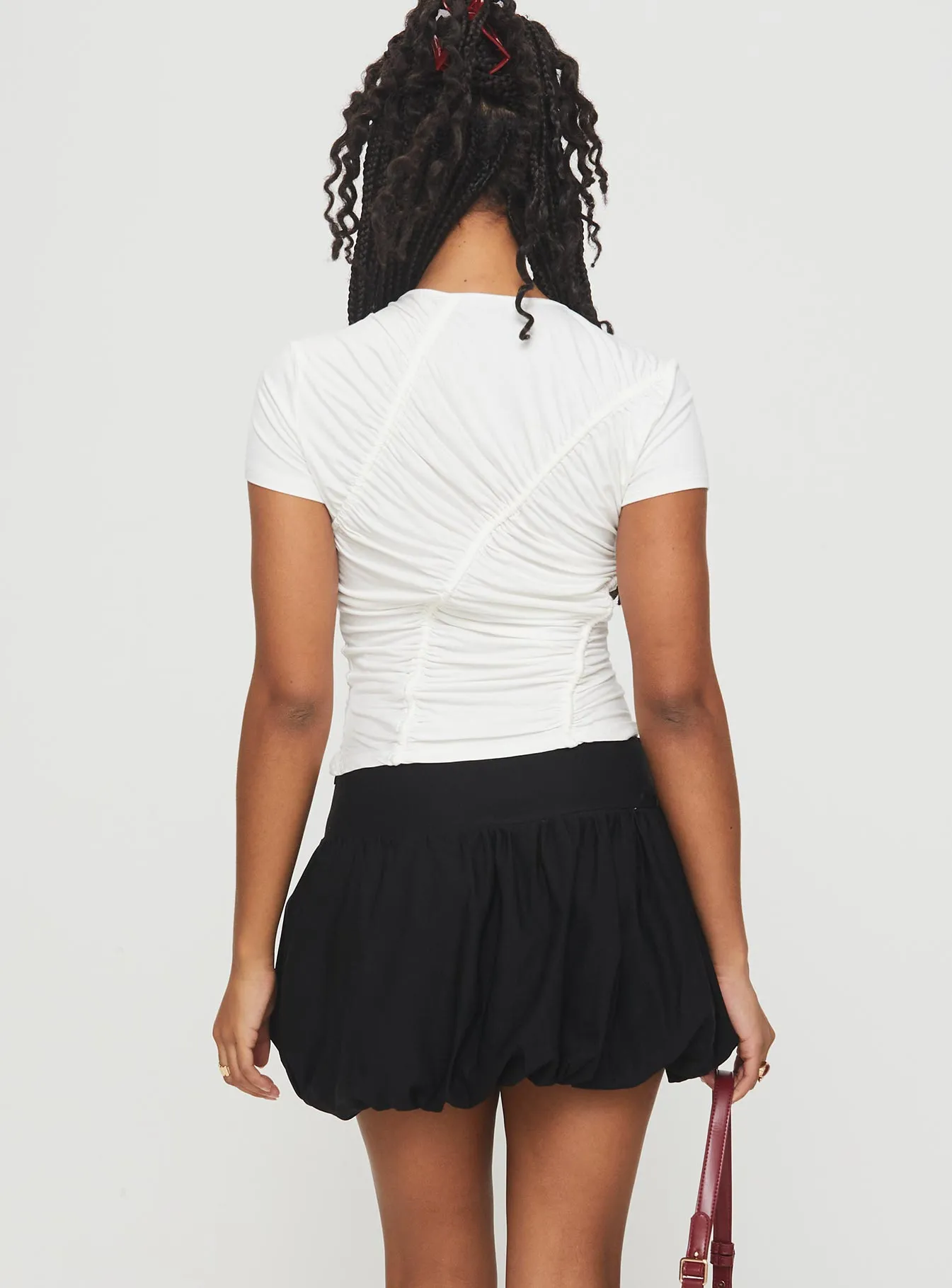 Mersale Bubble Hem Mini Skirt Black sold by Princess Polly product image thumbnail 5