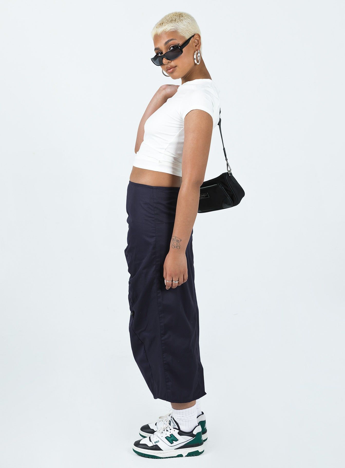 Motel Enore Skirt Navy sold by Princess Polly product image thumbnail 4