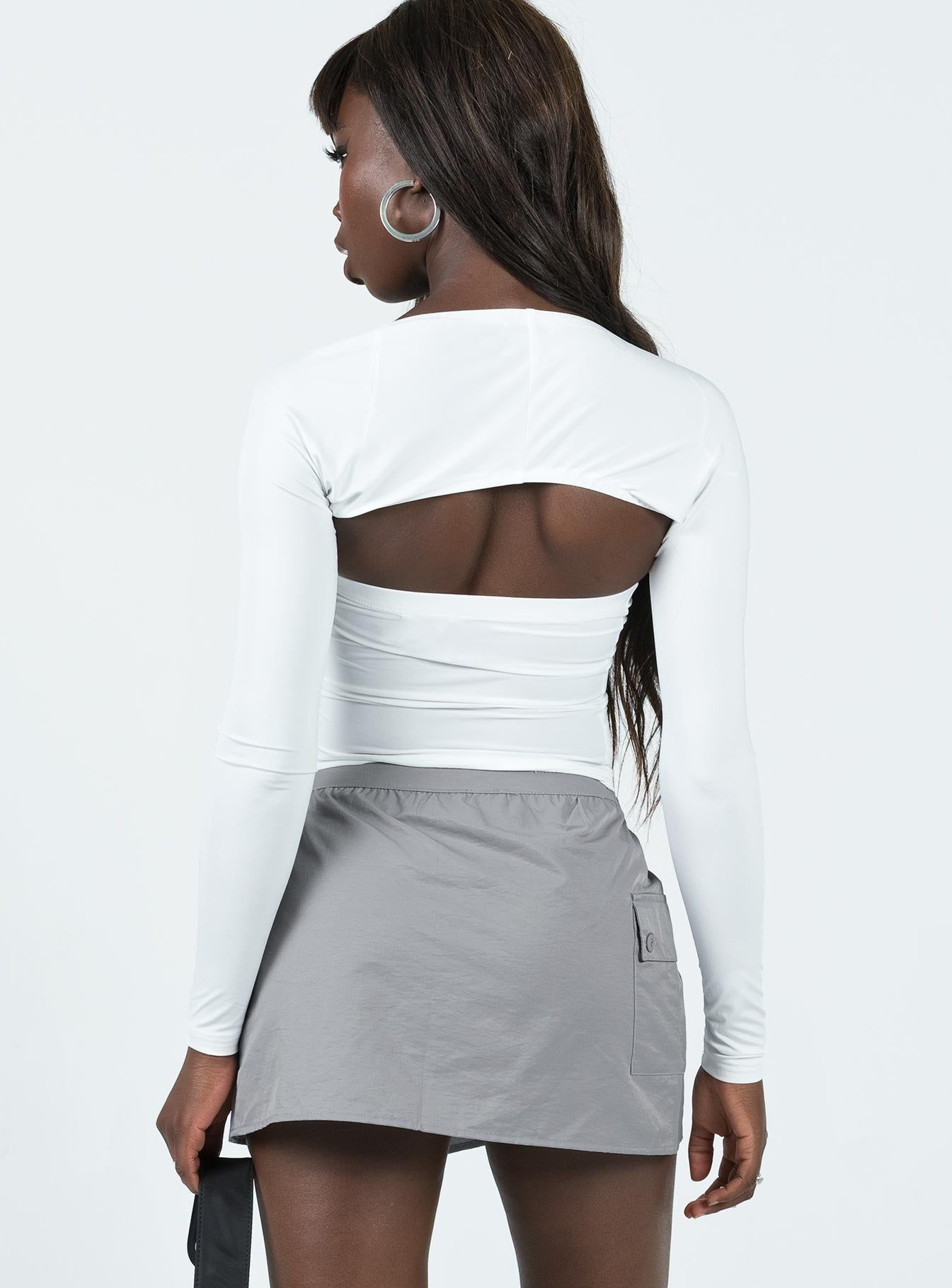 Not Going Home Mini Skirt Grey sold by Princess Polly product image thumbnail 5