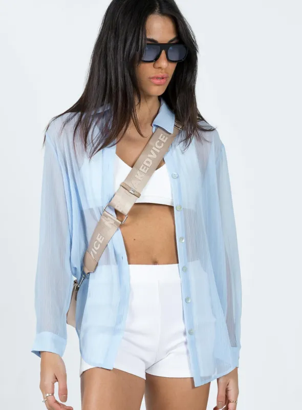 Deacon Shirt Blue sold by Princess Polly