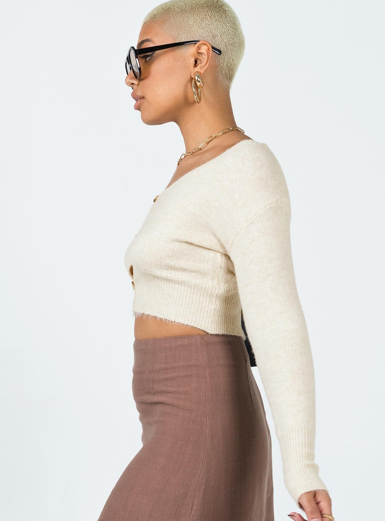 Jane Cardigan Cream sold by Princess Polly product image thumbnail 3