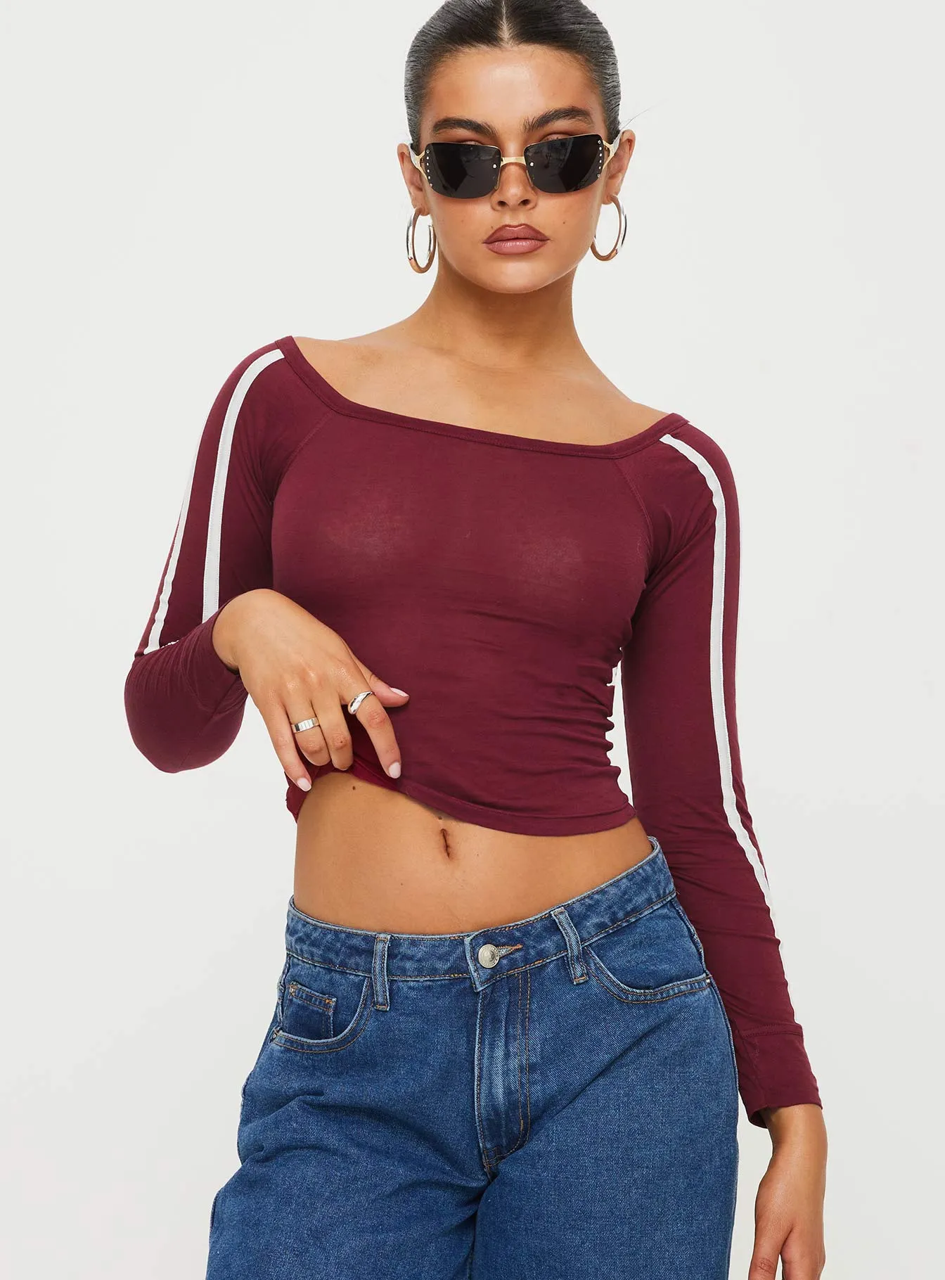 Gavya Top Adrenalin Red / White sold by Princess Polly product image thumbnail 2