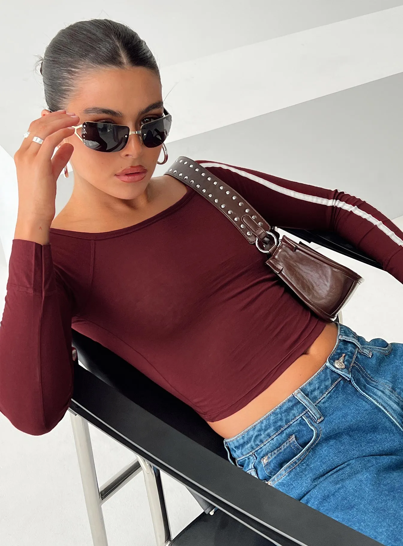 Gavya Top Adrenalin Red / White sold by Princess Polly