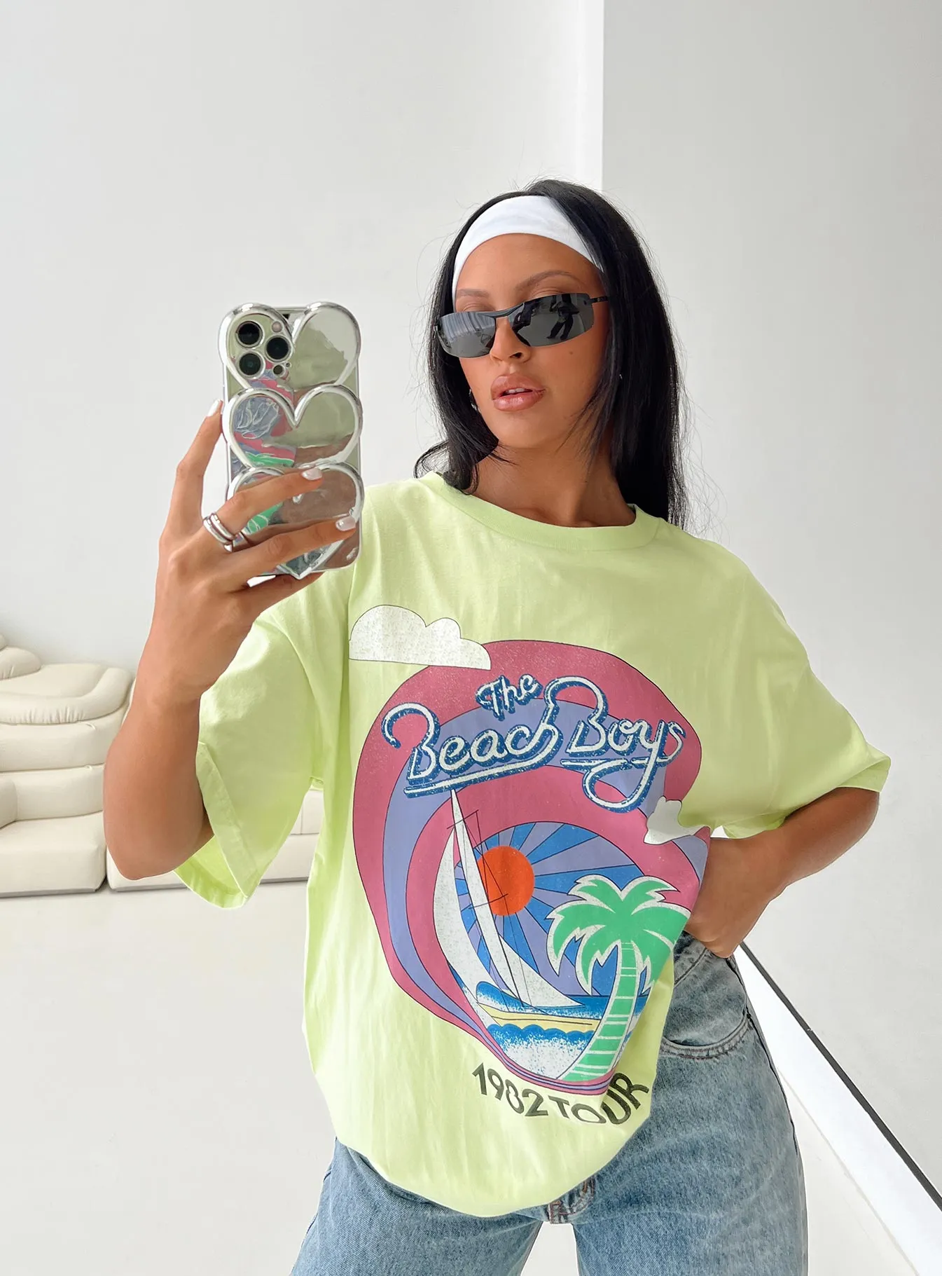 The Beach Boys 1982 Oversized Tee Green sold by Princess Polly