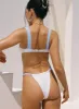 This Summer Underwire Bikini Top Blue / White sold by Princess Polly