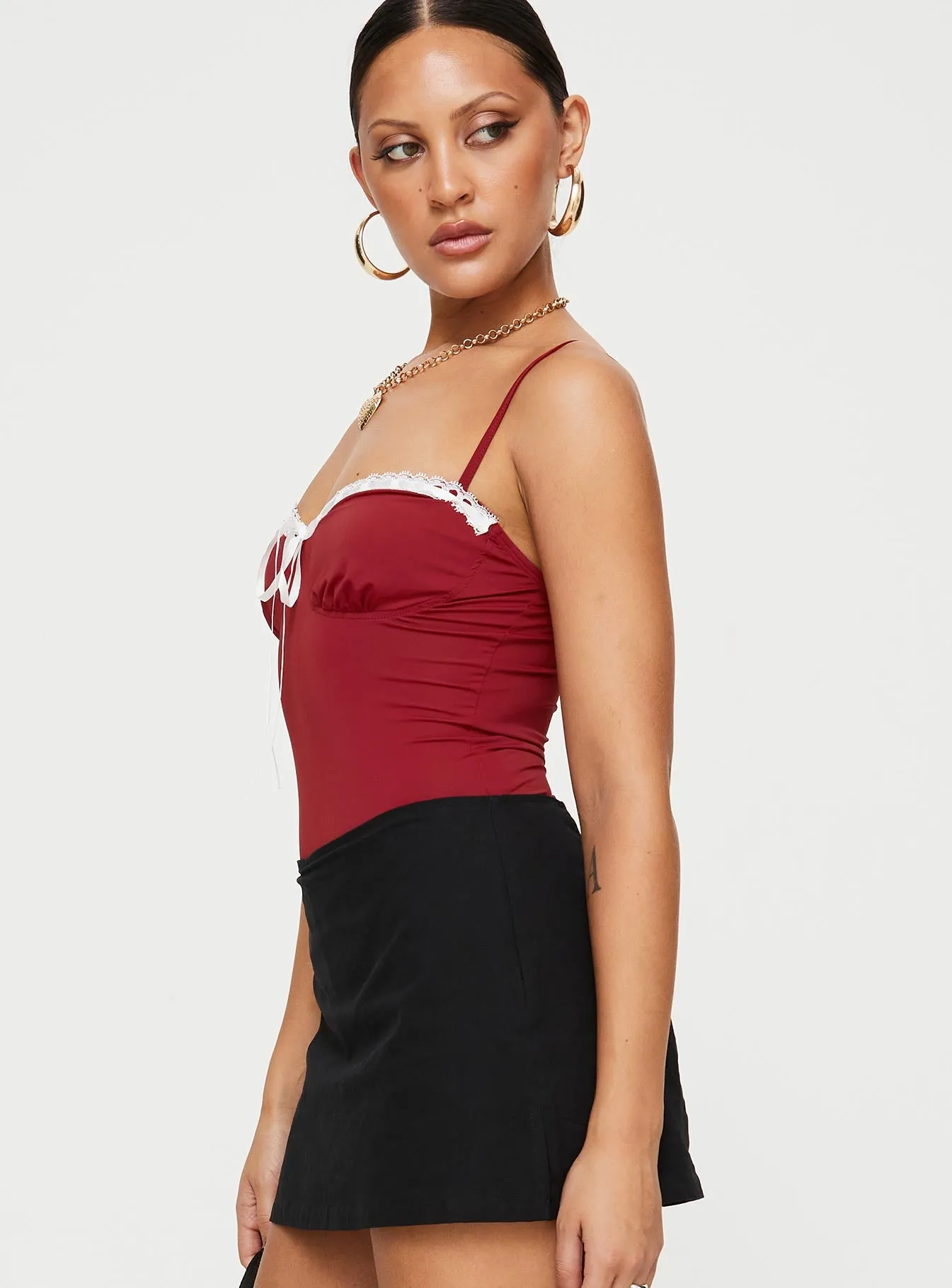 Damsel Bodysuit Burgundy sold by Princess Polly product image thumbnail 4