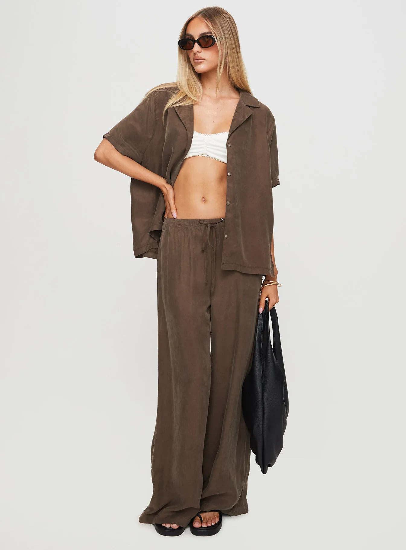 Tranquilis Shirt Brown sold by Princess Polly product image thumbnail 4