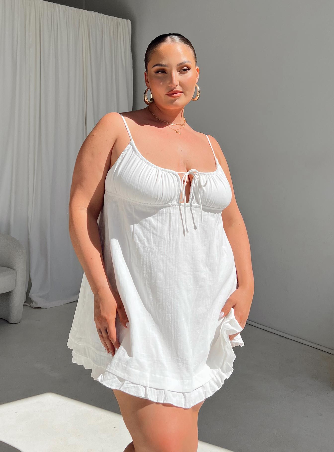 Empress Of Love Mini Dress White Curve sold by Princess Polly product image thumbnail 2
